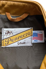 画像をギャラリービューアに読み込む, MADE IN USA 70'S ZIP LEATHER SINGLE RIDERS JACKET MUSTARD / YELLOW [SIZE: 40 USED]
