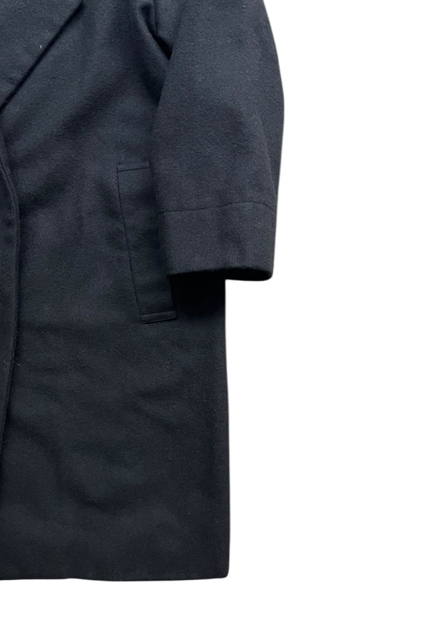 MADE IN JAPAN 80'S WOOL CHESTERFIELD COAT / BLACK [SIZE: S USED]