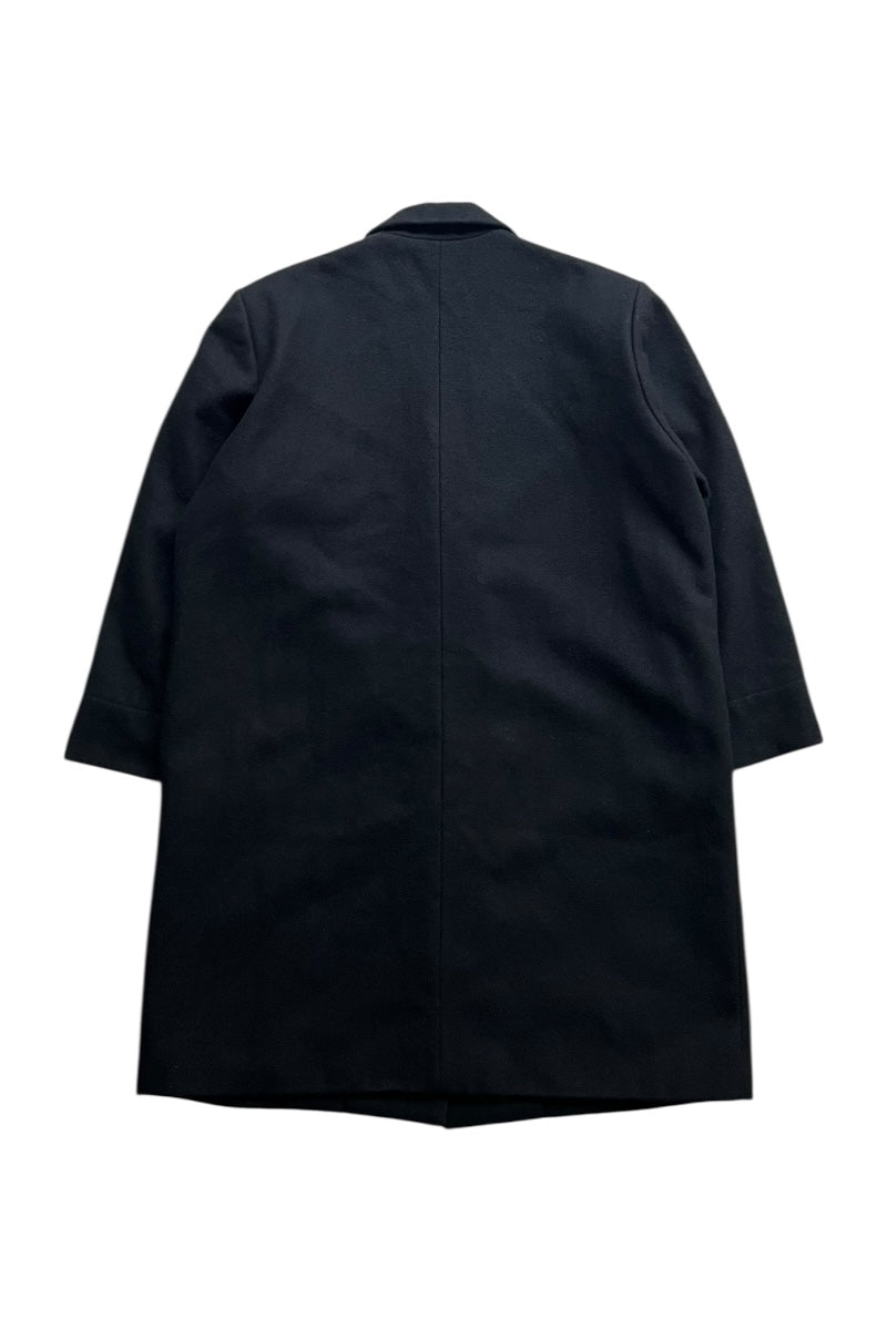 MADE IN JAPAN 80'S WOOL CHESTERFIELD COAT / BLACK [SIZE: S USED]