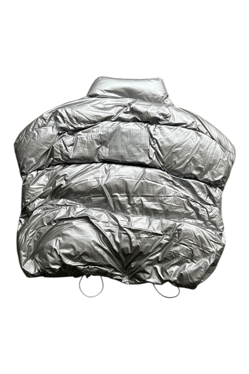 NYLON DOWN VEST / SILVER [SIZE: XXS USED]
