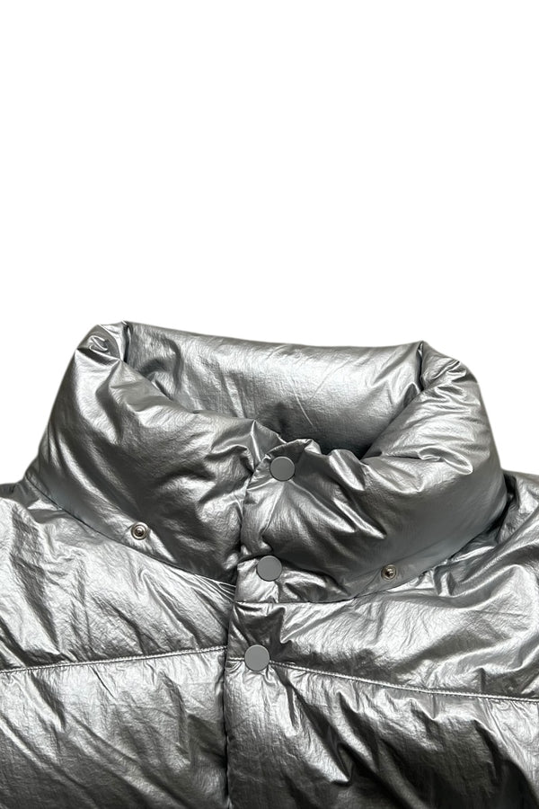 NYLON DOWN VEST / SILVER [SIZE: XXS USED]