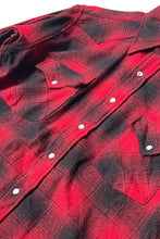 画像をギャラリービューアに読み込む, MADE IN USA 70-80'S L/S WOOL OMBRE CHECK WESTAN SHIRT / RED [SIZE: M USED]
