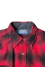 画像をギャラリービューアに読み込む, MADE IN USA 70-80'S L/S WOOL OMBRE CHECK WESTAN SHIRT / RED [SIZE: M USED]
