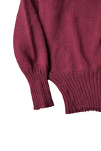 画像をギャラリービューアに読み込む, MADE IN USA 61'S WOOL V-NECK KNIT SWEATER / BURGUNDY [SIZE: M USED]
