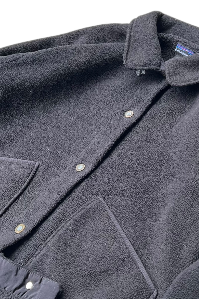 MADE IN USA 90'S-Y2K EARLY 00'S SHIRRING COAT / BLACK [SIZE: M USED]