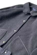 画像をギャラリービューアに読み込む, MADE IN USA 90'S-Y2K EARLY 00'S SHIRRING COAT / BLACK [SIZE: M USED]
