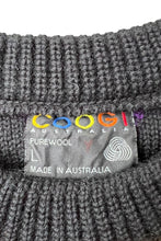 画像をギャラリービューアに読み込む, MADE IN AUSTRALIA 90'S WOOL KNIT SWEATER / BLACK [SIZE: L USED]
