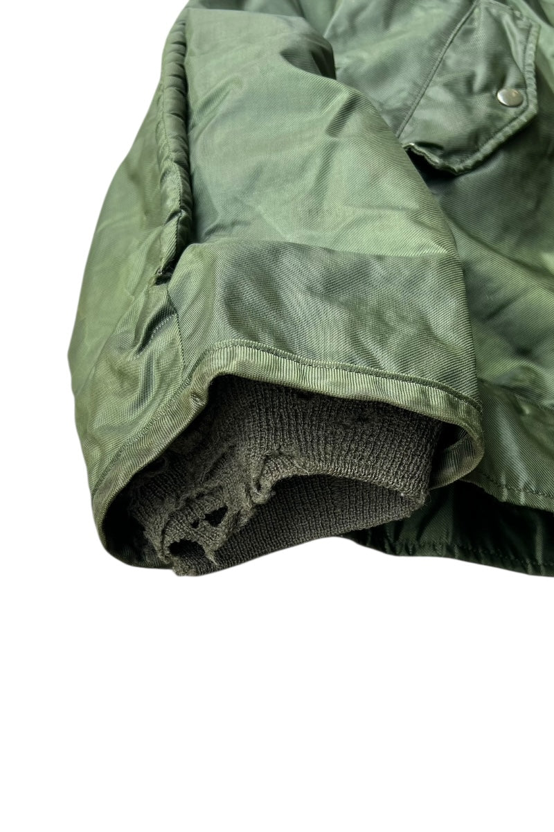 68'S A-1 TYPE NYLON DECK JACKET / GREEN [SIZE: XL USED]