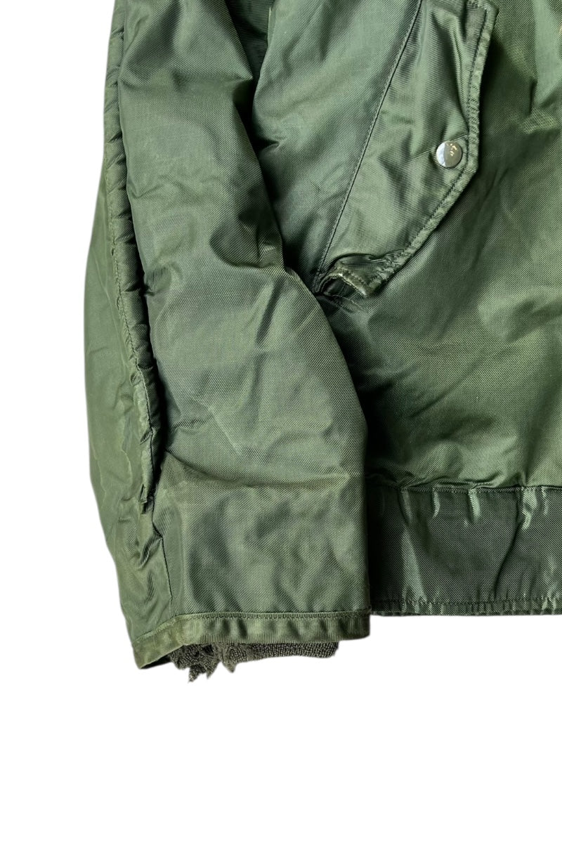 68'S A-1 TYPE NYLON DECK JACKET / GREEN [SIZE: XL USED]