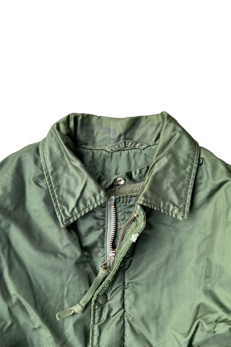 68'S A-1 TYPE NYLON DECK JACKET / GREEN [SIZE: XL USED]