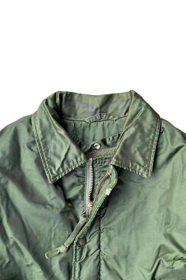 68'S A-1 TYPE NYLON DECK JACKET / GREEN [SIZE: XL USED]
