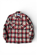 画像をギャラリービューアに読み込む, MADE IN USA 60-70'S L/S WOOL CHECK SHIRT / RED [SIZE: L USED]
