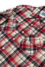 画像をギャラリービューアに読み込む, MADE IN USA 60-70'S L/S WOOL CHECK SHIRT / RED [SIZE: L USED]
