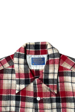 画像をギャラリービューアに読み込む, MADE IN USA 60-70'S L/S WOOL CHECK SHIRT / RED [SIZE: L USED]
