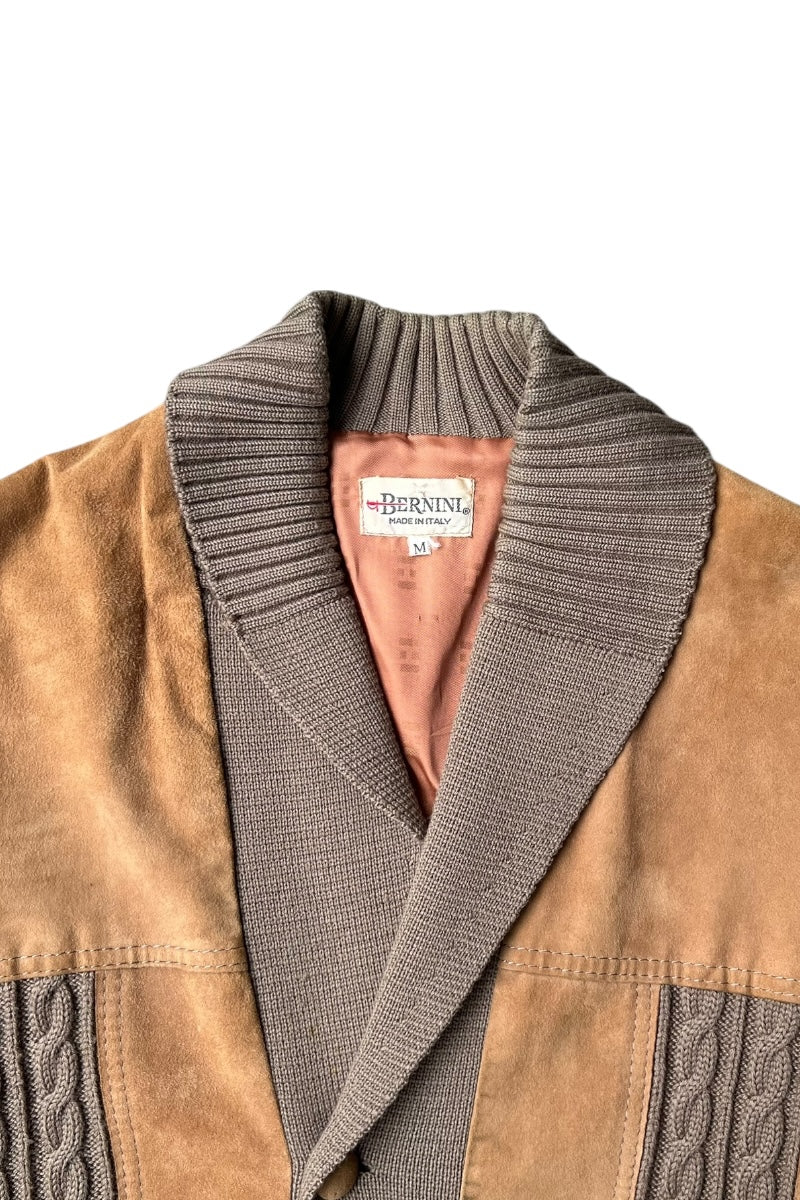 MADE IN ITALY 70-80'S SUEDE WOOL JACKET / BEIGE [SIZE: M USED]