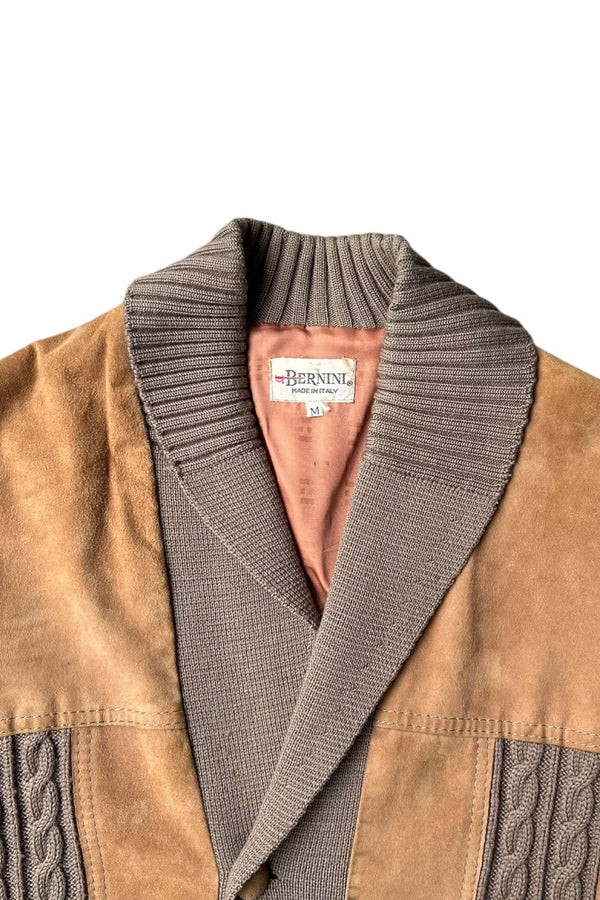 MADE IN ITALY 70-80'S SUEDE WOOL JACKET / BEIGE [SIZE: M USED]