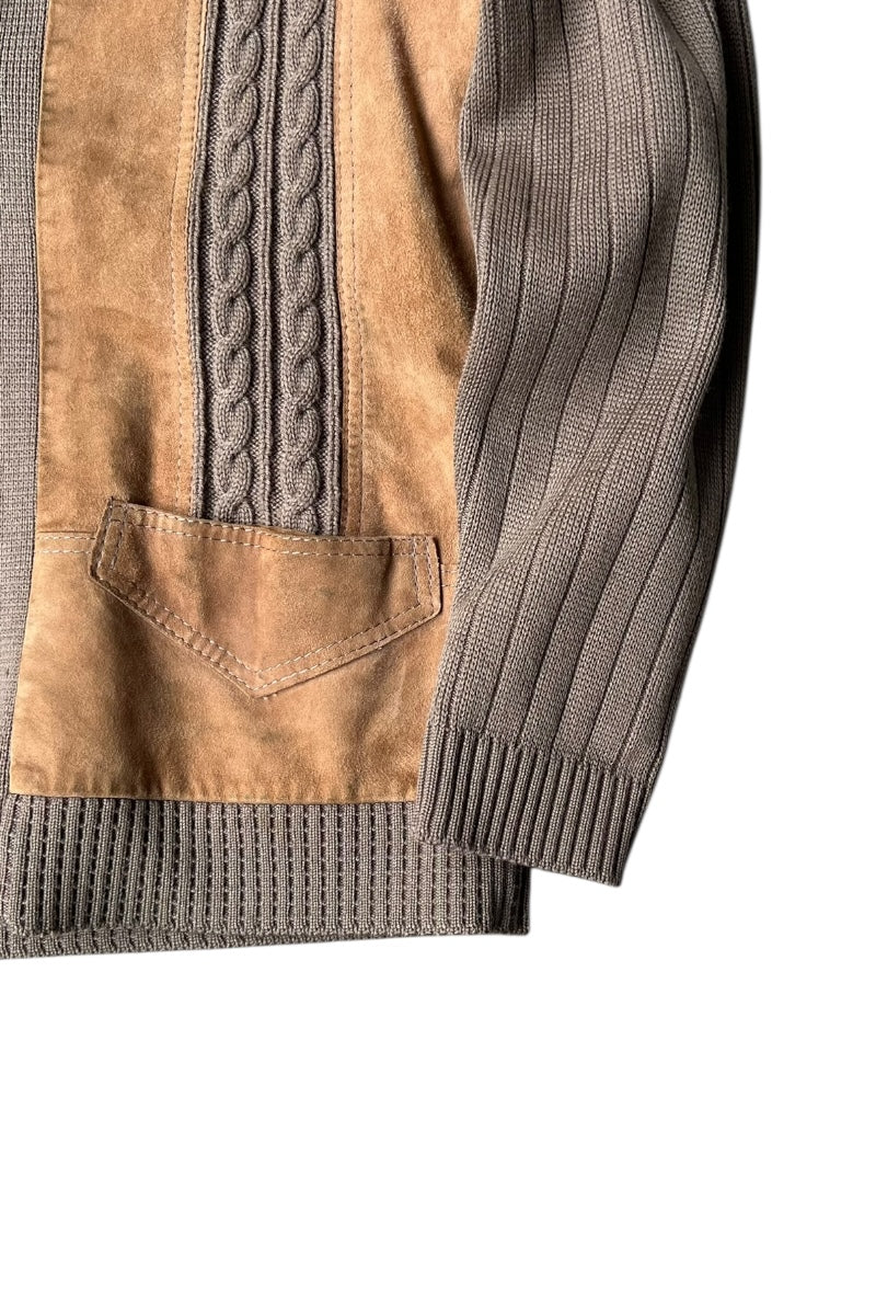 MADE IN ITALY 70-80'S SUEDE WOOL JACKET / BEIGE [SIZE: M USED]