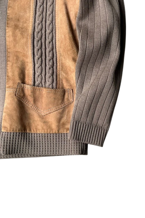 MADE IN ITALY 70-80'S SUEDE WOOL JACKET / BEIGE [SIZE: M USED]