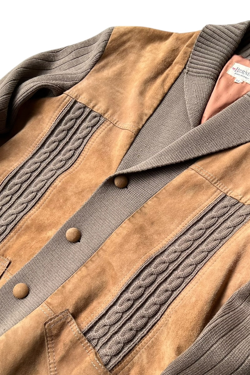 MADE IN ITALY 70-80'S SUEDE WOOL JACKET / BEIGE [SIZE: M USED]