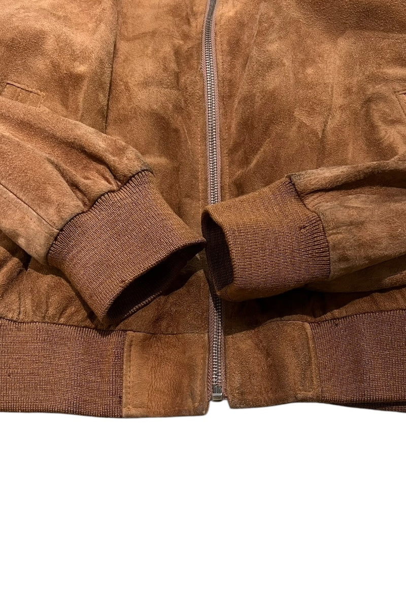 90's-Y2K EARLY 00's LEATHER SUEDE JACKET / BROWN [SIZE: M USED]