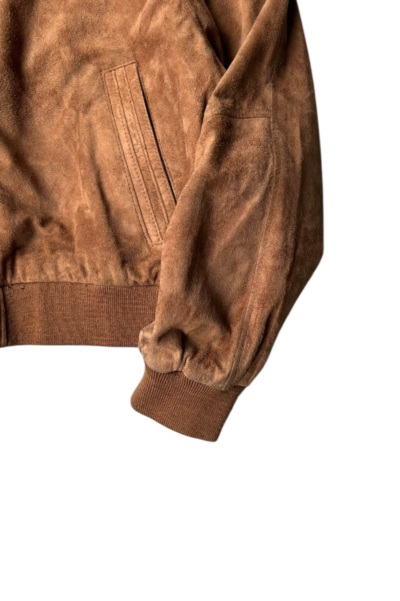 90's-Y2K EARLY 00's LEATHER SUEDE JACKET / BROWN [SIZE: M USED]