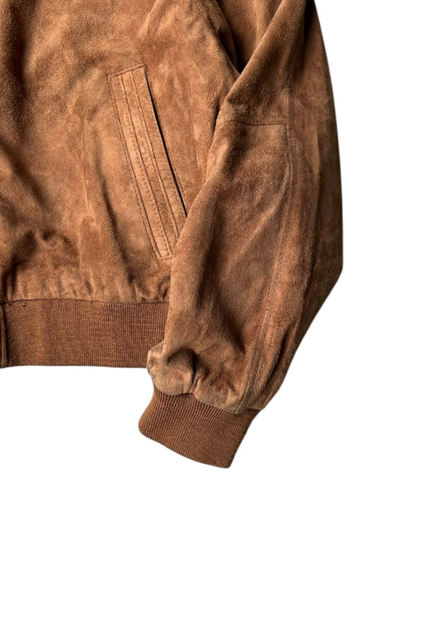 90's-Y2K EARLY 00's LEATHER SUEDE JACKET / BROWN [SIZE: M USED]