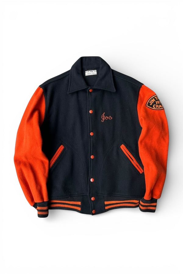 57'S WOOL STADIUM JACKET / BLACK [SIZE: 40 USED]