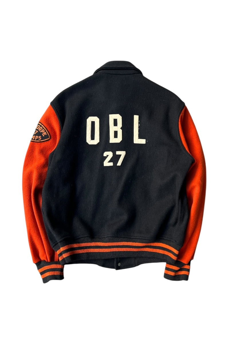 57'S WOOL STADIUM JACKET / BLACK [SIZE: 40 USED]