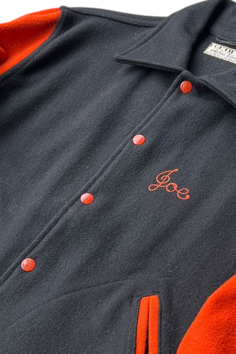 57'S WOOL STADIUM JACKET / BLACK [SIZE: 40 USED]