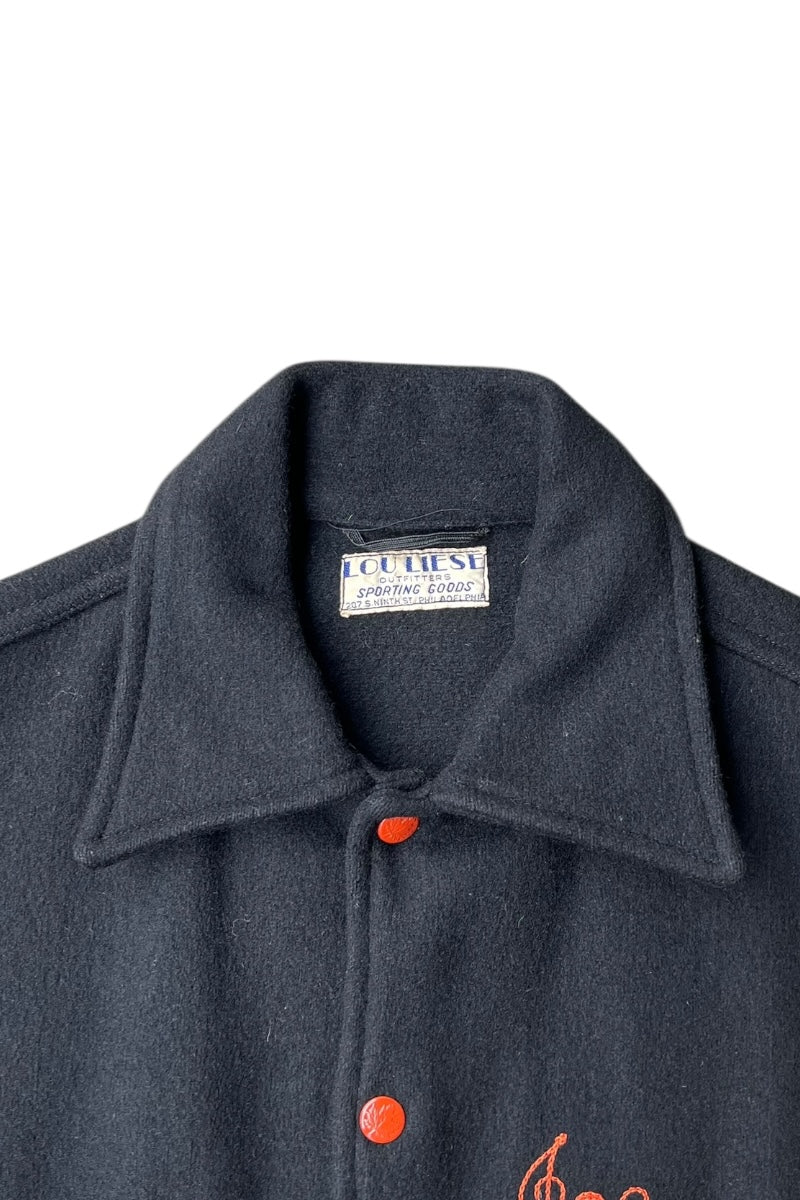 57'S WOOL STADIUM JACKET / BLACK [SIZE: 40 USED]