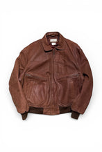 画像をギャラリービューアに読み込む, 80'S NUBUCK LEATHER A-2 TYPE FLIGHT JACKET / BROWN [SIZE: 42 USED]
