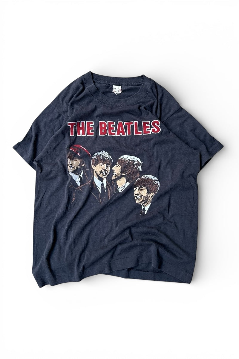 MADE IN USA 80'S THE BEATLES STRABERRY FIELDS FOREVER BAND T-SHIRT / BLACK [SIZE: M USED]
