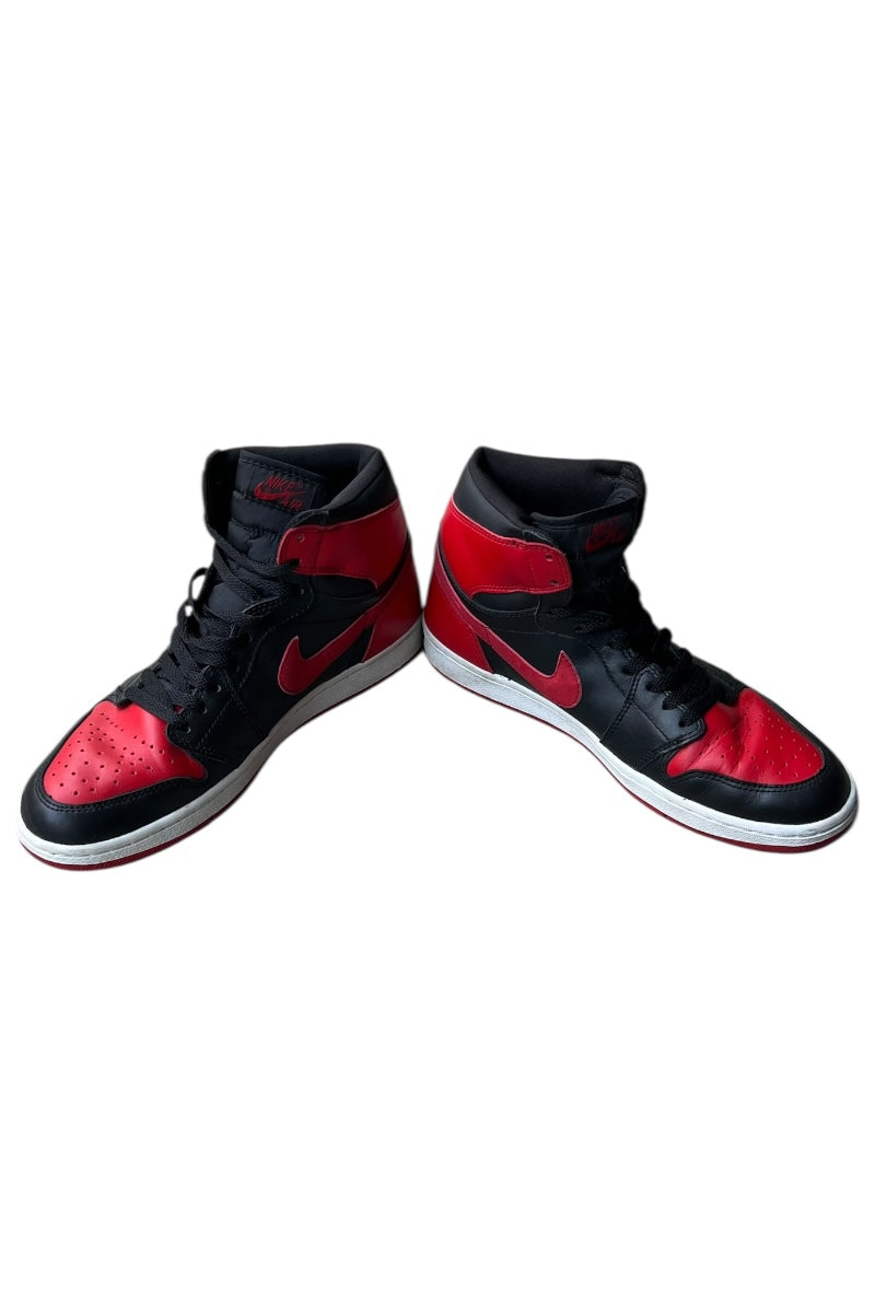 Y2K 01'S AIR JORDAN 1 RETRO BLACK VARSITY RED/BRED / BLACK [SIZE: US 9.5 (Equivalent to 27.5cm) USED]