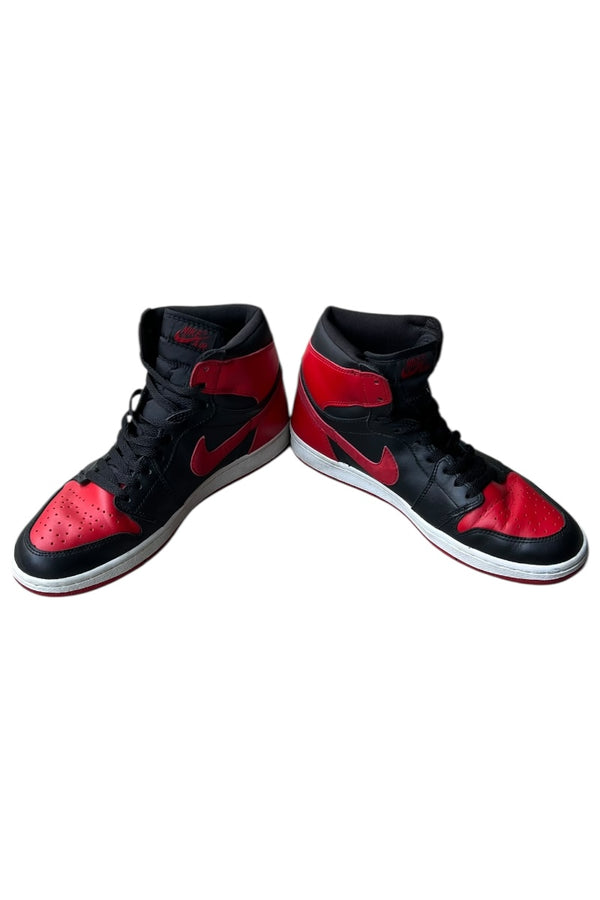 Y2K 01'S AIR JORDAN 1 RETRO BLACK VARSITY RED/BRED / BLACK [SIZE: US 9.5 (Equivalent to 27.5cm) USED]
