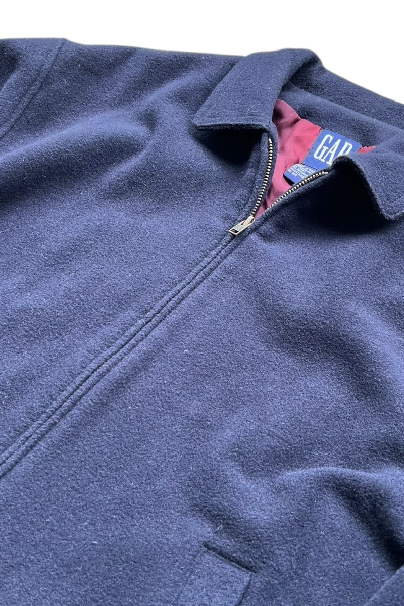 88-90'S WOOL ZIP JACKET / NAVY [SIZE: L USED]