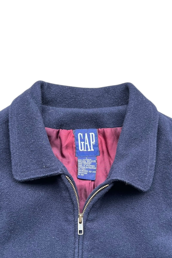 88-90'S WOOL ZIP JACKET / NAVY [SIZE: L USED]