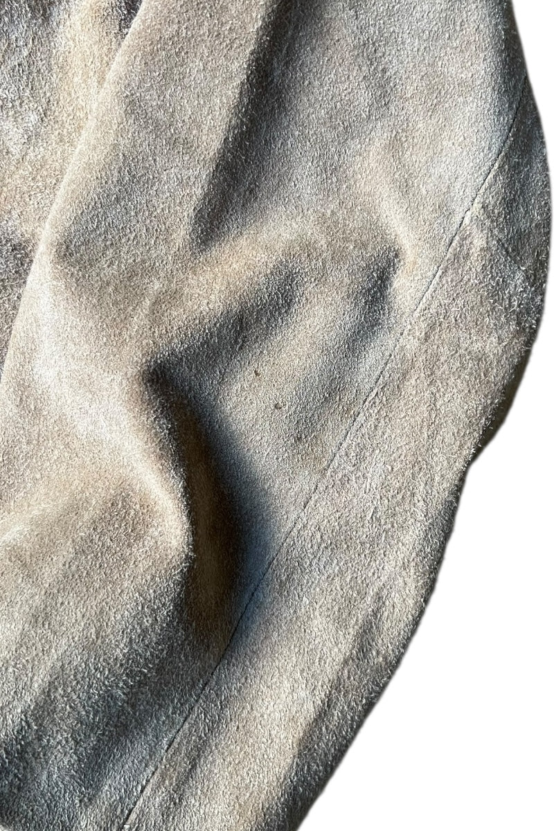 90'S SUEDE LEATHER JACKET / BEIGE [SIZE: L USED]