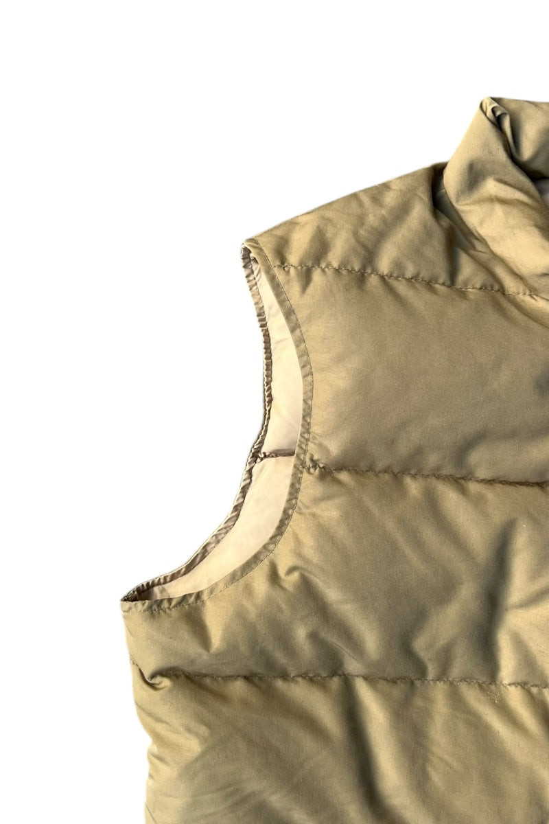 MADE IN USA 80'S GOOSE DOWN VEST / BEIGE [SIZE: L USED]
