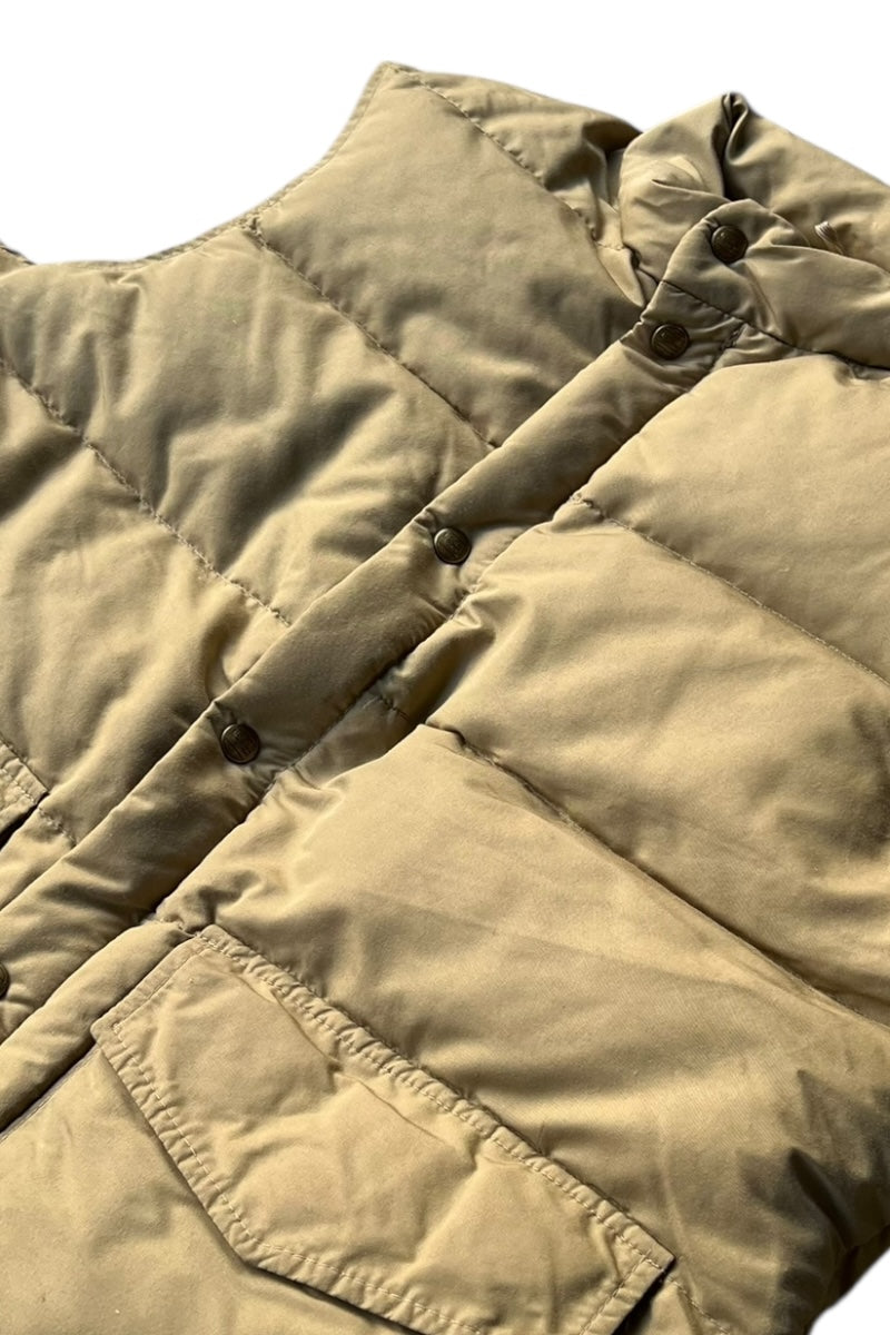 MADE IN USA 80'S GOOSE DOWN VEST / BEIGE [SIZE: L USED]