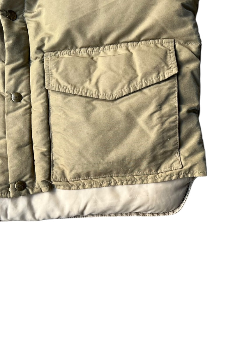 MADE IN USA 80'S GOOSE DOWN VEST / BEIGE [SIZE: L USED]