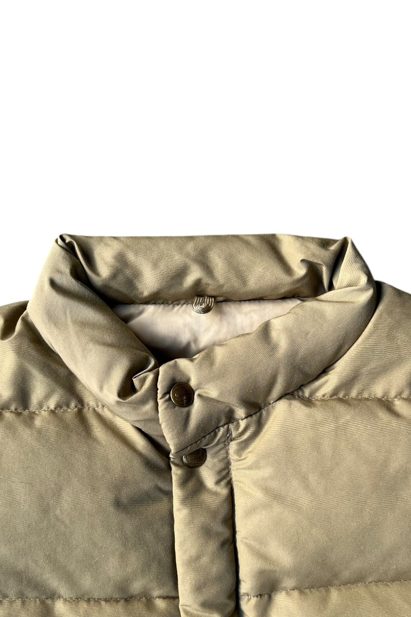 MADE IN USA 80'S GOOSE DOWN VEST / BEIGE [SIZE: L USED]