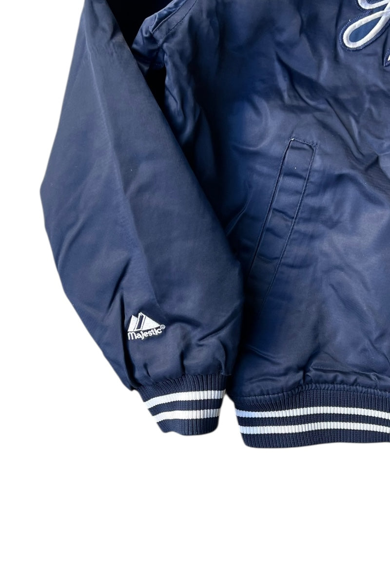 90s-Early 2000s NY Yankees Nylon Stadium Jacket / Navy [SIZE: XL USED]