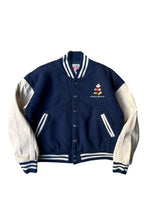 画像をギャラリービューアに読み込む, MADE IN USA 90'S MICKEY WOOL LEATHER STADIUM JACKET W/QUILTING LINER / NAVY [SIZE: S USED]
