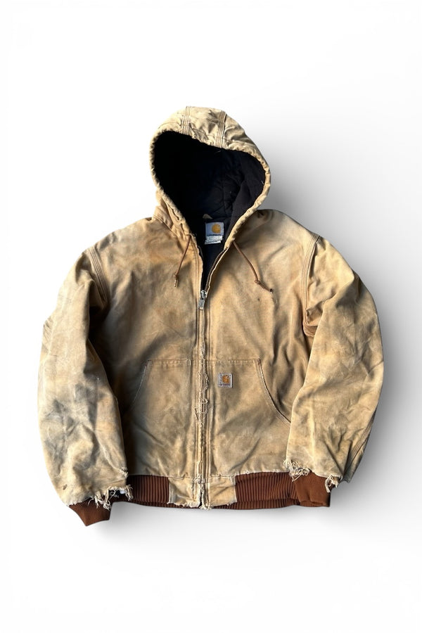 MADE IN USA 08'S ACTIVE JACKET W/FLEECE LINER USA PRODUCT / BEIGE [SIZE: L USED]