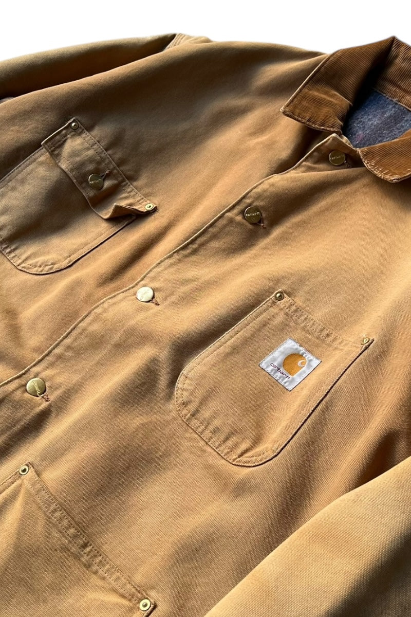 80-90'S DUCK MICHIGAN CHORE COAT USA ORIGINALS / BROWN [SIZE: L USED]