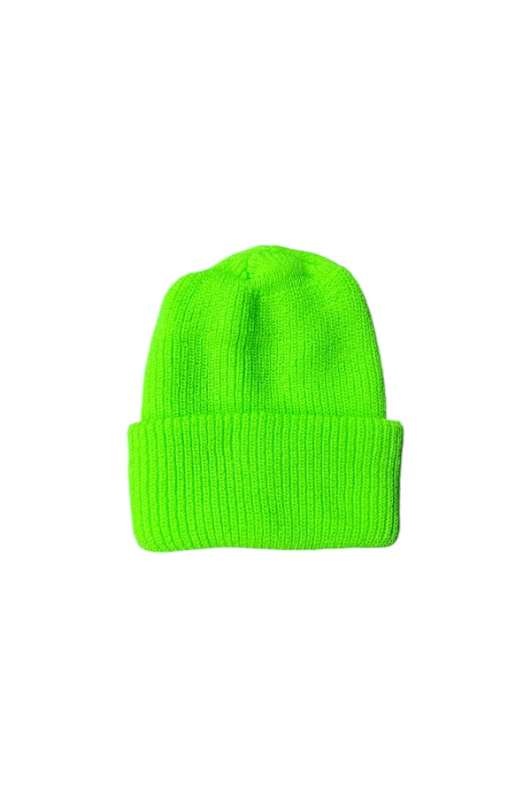 MADE IN USA ACRYLIC WATCH KNIT CAP / NEON YELLOW [NEW]