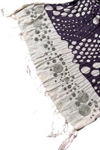 画像をギャラリービューアに読み込む, MADE IN BELGIUM 80-90'S BEADS DESIGN COTTON SILK SCARF / PURPLE [SIZE: ONE SIZE USED]
