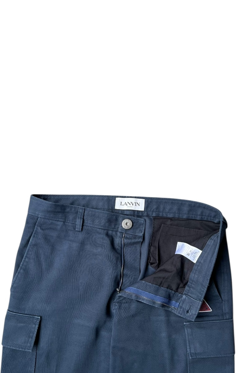 MADE IN ITALY CARGO PANTS / NAVY [SIZE: 50 USED]