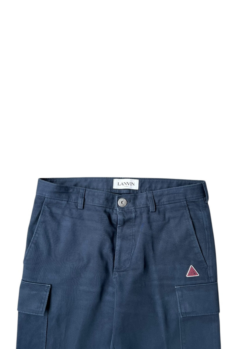 MADE IN ITALY CARGO PANTS / NAVY [SIZE: 50 USED]
