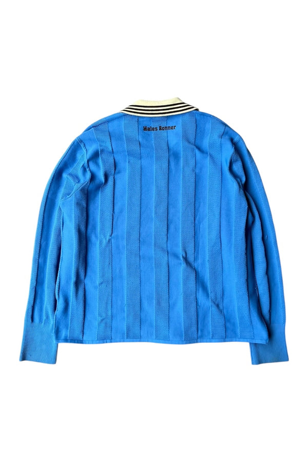 23SS L/S KNIT POLO SHIRT / LIGHT BLUE [SIZE: XL USED]